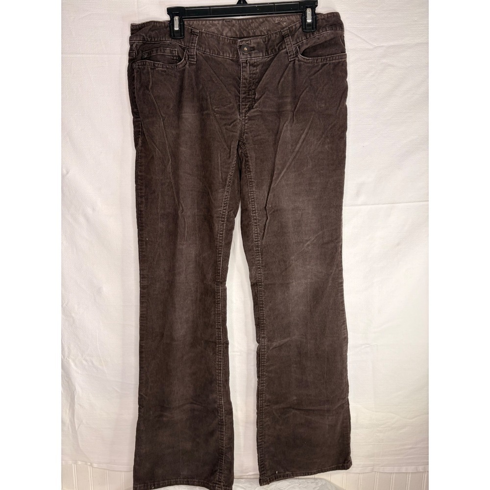 Eddie Bauer Brown Corduroy Pants Womens 8 Curvy Fit Bootcut Stretch Espresso